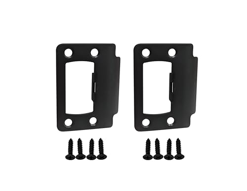 QCAA Solid Brass Universal Type Restorer Lock Strike Plate, 2-1/4" x 1-3/4", ORB Oil Rubbed Bronze, 2 Pack, MIT - color: Oil-Rubbed Bronze(2-1/4"), size: 2 Pack