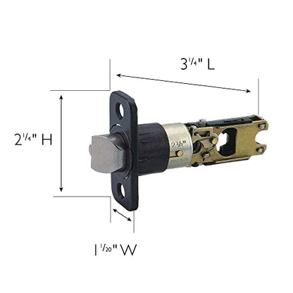 Design House 783340 Universal 6-Way Replacement Entry Latch Oil Rubbed Bronze - color: Oil Rubbed Bronze, size: Universal