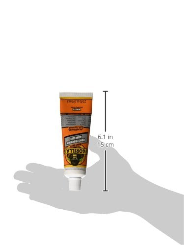 Gorilla Heavy Duty Construction Adhesive, 2.5 Ounce Squeeze Tube, White, (Pack of 1) - style: 1 - Pack