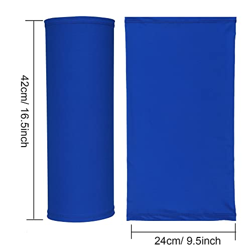 Geyoga Neck Gaiter Bandana Face Mask Summer UV Protection Cooling Breathable Face Mask Neck Scarf Balaclava for Men Women - color: Black, White, Royal Blue