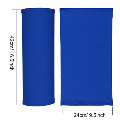 Geyoga Neck Gaiter Bandana Face Mask Summer UV Protection Cooling Breathable Face Mask Neck Scarf Balaclava for Men Women - color: Black, White, Royal Blue