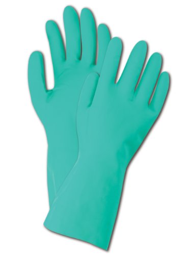 MAGID ComfortFlex Unlined Pebble Grip 13” Long Nitrile Gloves, 12 Pairs, Size 7/Small, WU5 - color: 15 Mil., size: 7/S