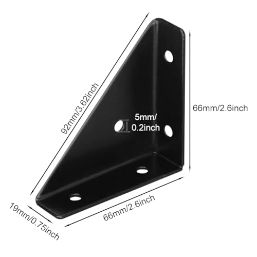 4Pcs Corner Brace Brackets,Cabinet Corner Bracket with Screws,Right Angle Shelf Bracket,Corner Protector for Furniture,Brace Bracket for Table,Bed,Cabinet,Shoe Rack,Bookshelf ﻿