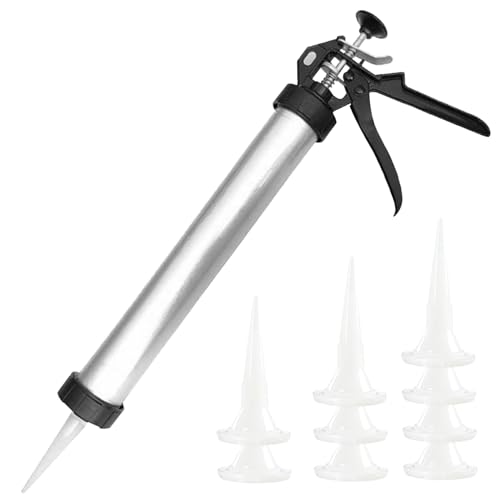 Caulking Tool Gun, 20 Oz Sausage Caulking Guns, Soft and Hard Glue Gun with 10 Nozzles Adhesive Sealant Tool Kit Guns Household Tools, Caulk