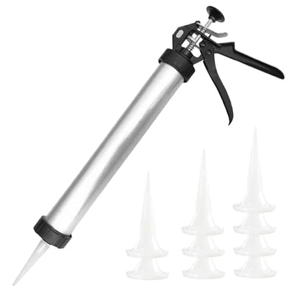 Caulking Tool Gun, 20 Oz Sausage Caulking Guns, Soft and Hard Glue Gun with 10 Nozzles Adhesive Sealant Tool Kit Guns Household Tools, Caulk