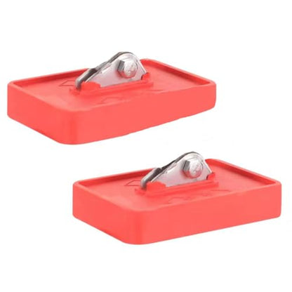 Extension Ladder Replacement Shoe Kit, Extension Ladder Feet Foot Pads Cover, Ladder Accessories Parts (Red) - color: Red