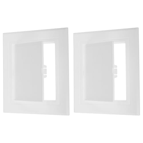 PATIKIL 5x5 inch(115x115mm) Removable Hinged Access Panel, 2 Pcs ABS Plumbing Access Doors Easy Wall Hole Cover for Drywall Plumbing Electrical Cables Wiring, White - color: White, size: 5x5 inch(115x115mm)