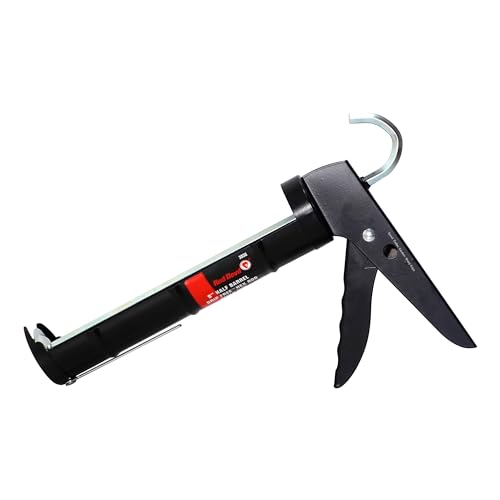 Red Devil 3936 9" Half Barrel Drip Free 9" Caulk Gun, 9", Black