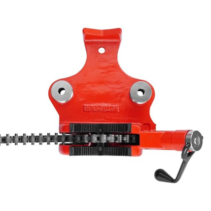 VEVOR Heavy-Duty Pipe Chain Vise, 1/2" - 8" Pipe Capacity, 34.6" Rugged Chain & Cast Iron Base, Industrial-Grade Pipe Clamping for Plumbing, Automotive Repairs, Metalworking - size: 1/2" - 8" Bench Mount