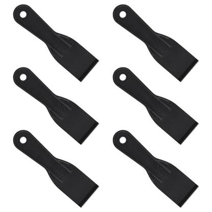 6pcs Plastic Putty Filler Knife, Black Filling Knives Flexible Putty Scraper Wall Scraper Accessory Spatula Tool for Repair Spackling Patching Plastering and Painting - color: Black