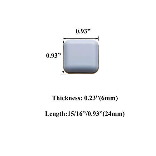15/16" Square Adhesive Furniture Sliders for Carpet-Furnigear Heavy Duty PTFE (Teflon) Furniture Moving Pads - Move Your Furniture Easier with Premium Furniture Mover Sliders (20 Pack … - size: 15/16" Square, grey-20pack