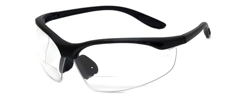 Calabria 91348 Anti Fog Bifocal Reading Safety Glasses Readers +1.50 Clear Men Women Wrap Around Eye Protection Shatterproof - color: Clear