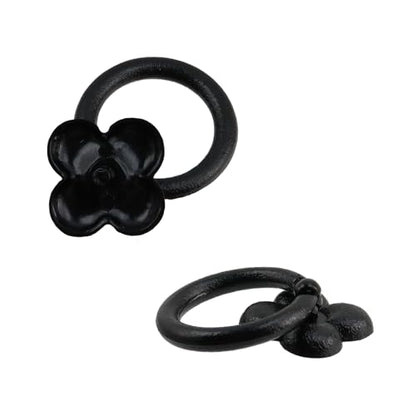 MY MIRONEY 8PCS Cabinet Ring Pulls Black Ring Drawer Pulls Zinc Alloy Hardware Drop Ring Pulls Handles for Kitchen, Dresser, Closet, Cupboard - style: Type M