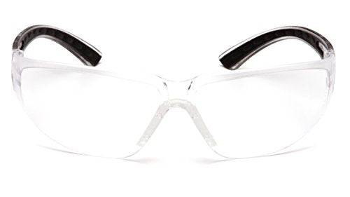 Pyramex Cortez Safety Eyewear, Clear Anti-Fog Lens With Black Temples - color: Black Temples/Clear Lens