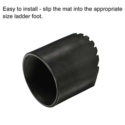 MECCANIXITY Ladder Non-Slip Feet Mat 52mm ID Rubber Round Telescopic Ladder Accessories Pad Cover Cushion for Ladder Protection Black Pack of 4 - size: 52mm