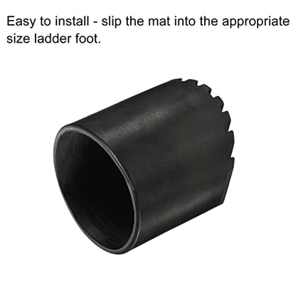 MECCANIXITY Ladder Non-Slip Feet Mat 52mm ID Rubber Round Telescopic Ladder Accessories Pad Cover Cushion for Ladder Protection Black Pack of 4 - size: 52mm