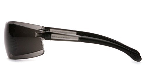Pyramex Provoq Safety Eyewear Blue Mirror Lens Black Temples - color: Gray Lens/ Black Frame