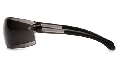 Pyramex Provoq Safety Eyewear Blue Mirror Lens Black Temples - color: Gray Lens/ Black Frame