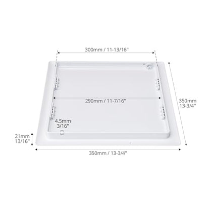 QWORK Access Panel for Drywall, 12 x 12 Inch ABS Plastic Wall Hole Cover Access Doors for Plumbing & Electrical Cables & Wiring