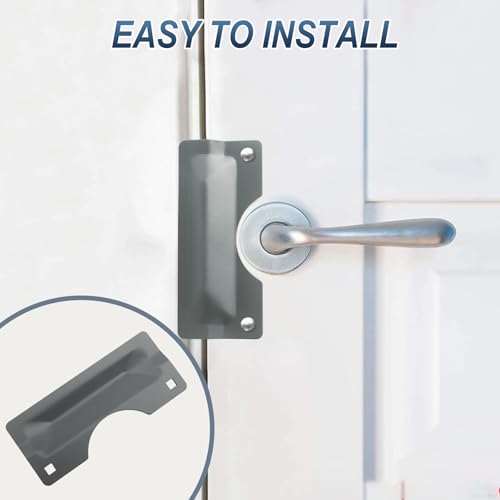 U 9500 3'' x 7'' Latch Guard Plate Cover, Door Security Strike Plate, Easy to Install, Protect Against Forced Entry (Gray) (1 Pack)