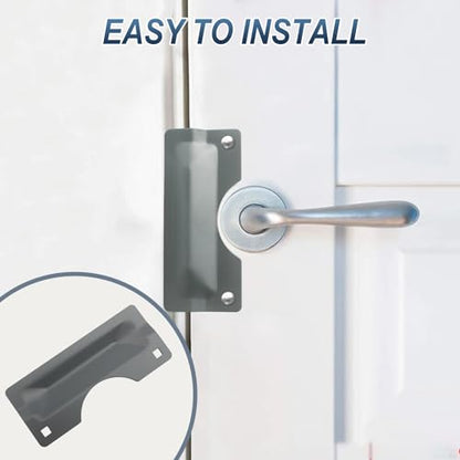 U 9500 3'' x 7'' Latch Guard Plate Cover, Door Security Strike Plate, Easy to Install, Protect Against Forced Entry (Gray) (1 Pack)