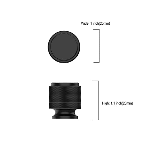 Asidrama 10 Pack Matte Black Kitchen Cabinet Knobs - Knurled Dresser Drawer Cabinet Hardware Zinc Knobs for Dresser Drawers - color: Matte Black, style: 10 Pack