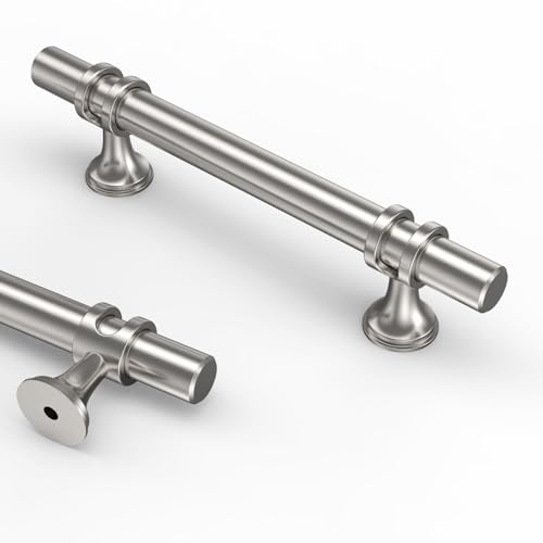 Asidrama 10 Pack 3.75 Inch(96mm) Brushed Satin Nickel Kitchen Cabinet Handles, Cabinet Pulls Kitchen Cabinet Hardware Cupboard Handles Drawer Pulls - color: Brushed Satin Nickel, size: 3.75" Hole Center, style: 10 Pack