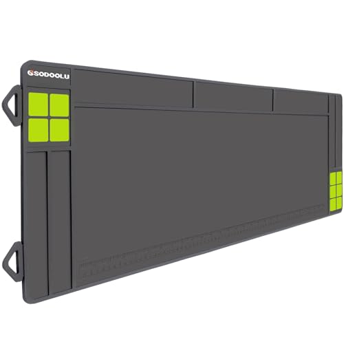 Gun Cleaning Mat Rifle Cleaning Mat Large, Magnetic Gun Maintenance Mat with Cleaning Supplies & Ruler, Universal Gun Cleaning Kit with Anti-Slip Rubber Cleaning Pad for All Guns - color: Grey