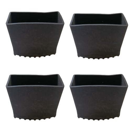4Pcs Ladder Feet Mat Rubber Non Slip Extension Ladder Feet Pads Cover Ladder Feet Protector Replacement Ladder Accessories ， Black