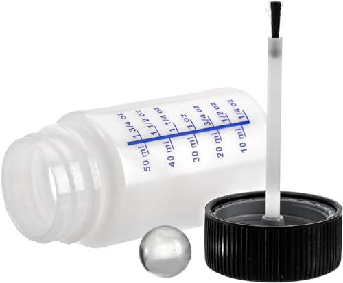 Coloch 30 Pack 2 Oz Paint Touch Up Bottles with Child-safe Lid and Applicator Brush, Plastic Touch-up Leftover Paint Container with Mixing Ball for Fixing Wall, Stone Chip, Scratches, Car Surface