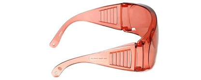 Calabria Fit Over Safety Glasses | Polarized Sunglasses Over Glasses | Wrap Around Anti-Fog | Scratch Resistant | Unisex - color: Fl-41 Pink
