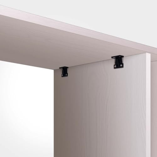 Keku AS-M Adjustable Push Fittings Panel Frame Components Connectors Bracket Partition Fastener Slide on Shelf Support Load Capability 20kg Plastic (20 Pairs) - size: ASM