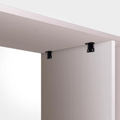 Keku AS-M Adjustable Push Fittings Panel Frame Components Connectors Bracket Partition Fastener Slide on Shelf Support Load Capability 20kg Plastic (20 Pairs) - size: ASM
