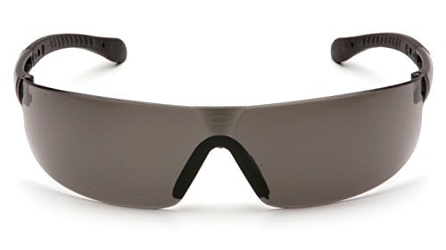Pyramex Provoq Safety Eyewear Blue Mirror Lens Black Temples - color: Gray Lens/ Black Frame