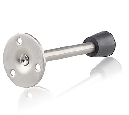 2 Pack Stainless Steel Heavy Duty Door Stop 5" Wall Mounted Door Stopper with Rubber Tip Design Mute for Wall and Door Protection, 4.7" / 120mm - size: 4.72"/120mm