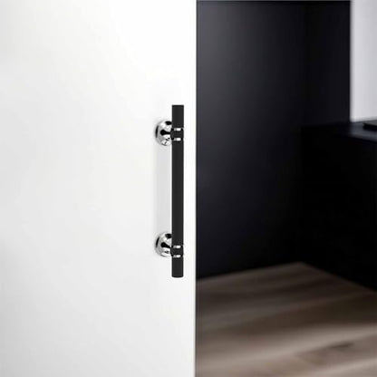 10 Pack 5 Inch Cabinet Pulls knurled Matte Black and Polished Chrome Kitchen Cabinet Handles Aluminum and Zinc Alloy Drawer Pulls Solid Cabinet Hardware - color: Black and Polished Chrome Knurled, size: 5'' Hole Center(128mm)