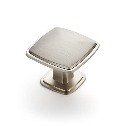 Ravinte 15 Pack Brushed Nickel Kitchen Cabinet Square Knob Single Hole Cabinet Hardware for Dresser Drawer Cabinet Pulls Drawer Knobs Cabinet Knobs Contemporary Antique Rustic - color: Brushed Nickel