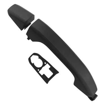 APPERFiT Door Handle w/Gasket Set - Rear Exterior LH/RH (Textured Black) Compatible with 2014-2020 Chevy Chevrolet Silverado Suburban Tahoe, GMC Sierra Yukon 22923605 22923599 - color: Textured Black RL/RR