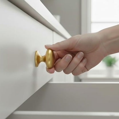 trust4care 4-Pack Large Champagne Gold Large Bifold Closet Door Knobs with Wide Base, Round Satin Warm Gold Wardrobe Folding Kitchen Cabinet Knobs, 1-1/2 Inch Dresser Drawer Pulls Handles - color: Champagne Gold, size: Set of 4