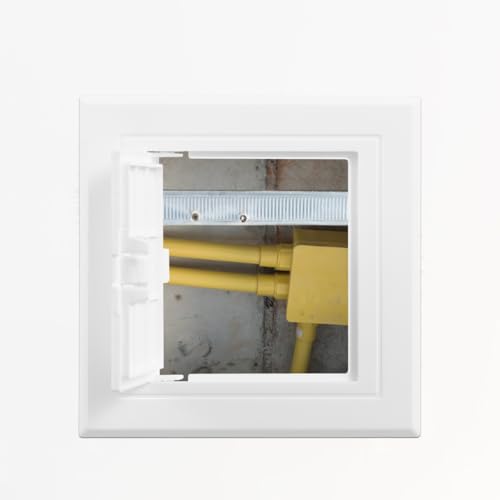 jojofuny Access Panel for Drywall, 3 X 3 Inch PVC Toilet Wall Access Panel, Plumbing Cover Plate for Bathroom, White