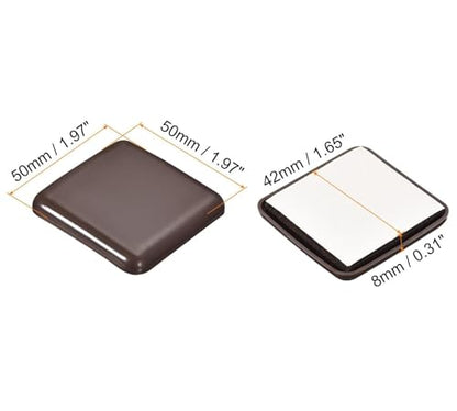 4 Pack Furniture Sliders 2 Inch Square Self Adhesive Chair Leg Glides, Plastic Sliding Pads for Moving Furniture on Carpet Tile Vinyl Hardwood Floors, Floor Protection Pads