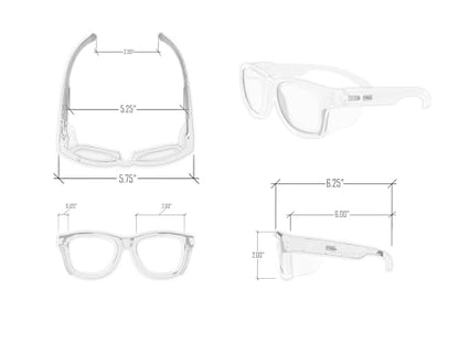 MAGID Y50 Safety Glasses for Construction | Clear Frame — 1 Pair, Clear Lens | Side Shields, ANSI Z87.1+, Anti-Fog, Scratch-Resistant, 99.9% UV Protection, Polycarbonate Lens - color: Clear Lens | Clear Frame, size: 1 Pair