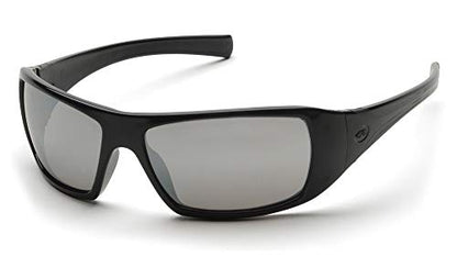 Pyramex Goliath Safety Eyewear Black Frame Clear Anti Fog Lens - color: Black Frame/Silver Mirror Lens