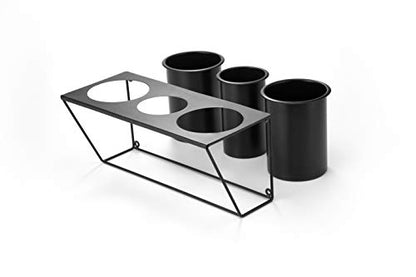 Hair Dryer Holder Hair Styling Product Care Tool Organizer Bath Supplies Accessories Tray Stand Storage Bathroom Steel Hair Dryer Holder(Black) MK470B - color: Black