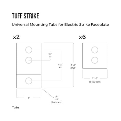 Universal Mounting Tabs for Electric Strikes | HES Electric Strike Faceplate Mounting Tab | Access Control | TUFF STRIKE