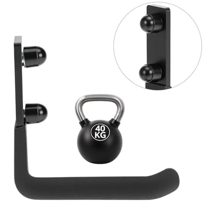 QWORK Heavy-Duty Garage Storage Hooks, 4 Pack Steel Wall Mount Ladder Hangers, Utility Hooks with 88 lbs Load Capacity, 4 Inch,Non-Slip Coating