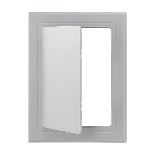 PATIKIL 8x6 inch(200x150mm) Self-Adhesive Access Panel, ABS Plumbing Access Doors Easy Wall Hole Cover for Drywall Plumbing Electrical Cables Wiring, Grey - color: Gray, size: 8x6 inch(200x150mm)