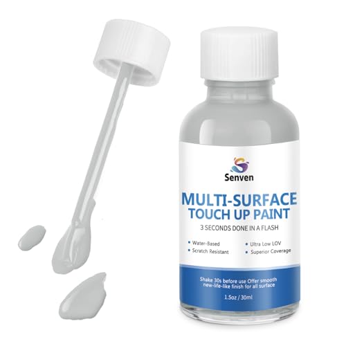 Gray Touch Up Paint High-Gloss Multi Surface Acrylic Gray Touch Up Paint Pen Scratch Repair for Metal,Walls,Cabinets,Appliances,Wood,Door,Furniture,Enamel 1.5 Fl Oz - color: Gray