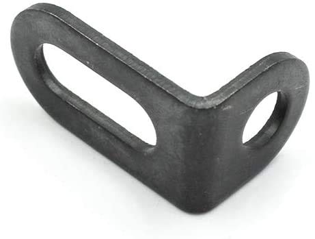 Biaungdo 18x18x30mm/0.7"x0.7"x1.2" Adjustable Right Angle Brackets L-shape Corner Brace Support Black- (15 Pcs)