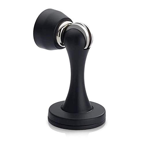 6 Pack Door Stoppers, Black Magnetic Door Stops, Heavy Duty Wall Floor Magnetic Door Catch, Brushed Oil Rubbed Magnet Doorstop to Keep Doors Open - color: Black, size: 6 Pack